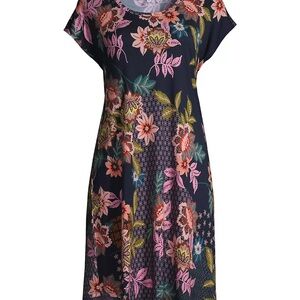 Johnny Was floral dress size L cotton/modal